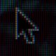 white arrow logo